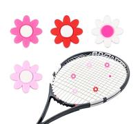 YELARXI Tennis Dampener, Flower Silicone Tennis Racket Dampeners Racket Shock Absorber to Reduce Vibration Soft Cute Fit for (Players/Universal Fit for All Racquets) 4Pcs & 4 Colors-Set 3