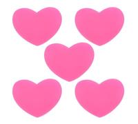 YELARXI Tennis Racket Vibration Dampener Soft Silicone Racket Shock Absorber, Fit for Tennis Racquet String - Heart Shaped (Hot Pink, 5Pcs)