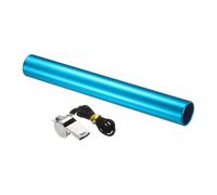 YELARXI Track Field Relay Baton, Aluminum Track Field Relay Baton for Running Race Team with Whistle 11.5" & 2 Pack & Blue-Fit for (Outdoor/Track Field/Sports/Running/Game)