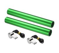 YELARXI Track Field Relay Baton, Aluminum Track Field Relay Baton for Running Race Team with Whistle 11.5" & 1 Pack & Green-Fit for (Outdoor/Track Field/Sports/Running/Game)