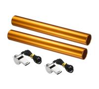 YELARXI Track Field Relay Baton, Aluminum Track Field Relay Baton for Running Race Team with Whistle 11.5" & 1 Pack & Orange-Fit for (Outdoor/Track Field/Sports/Running/Game)
