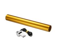 YELARXI Track Field Relay Baton, Aluminum Track Field Relay Baton for Running Race Team with Whistle 11.5" & 1 Pack & Gold-Fit for (Outdoor/Track Field/Sports/Running/Game)