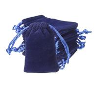 YELARXI Velvet Jewelry Bags with Drawstrings, Velvet Earring Gift Bags Wedding Favor Pouch 2 x 3 Inch Fit for Candy Christmas Party Graduation Birthday Easter - (10 Pack, Dark Blue)