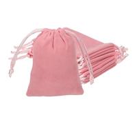 YELARXI Velvet Jewelry Bags with Drawstrings, Velvet Earring Gift Bags Wedding Favor Pouch 3 x 4 Inch Fit for Jewelry Candy Christmas Party Graduation Birthday Easter - (10 Pack, Pink)