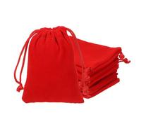 YELARXI Velvet Jewelry Bags with Drawstrings, Velvet Earring Gift Bags Wedding Favor Pouch 3 x 4 Inch Fit for Jewelry Candy Christmas Party Graduation Birthday Easter - (10 Pack, Red)