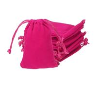 YELARXI Velvet Jewelry Bags with Drawstrings, Velvet Earring Gift Bags Wedding Favor Pouch 3 x 4 Inch Fit for Candy Christmas Party Graduation Birthday Easter - (10 Pack, Rose Red)