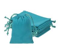 YELARXI Velvet Jewelry Bags with Drawstrings, Velvet Earring Gift Bags Wedding Favor Pouch 3 x 4 Inch Fit for Jewelry Candy Christmas Party Graduation Birthday Easter - (10 Pack, Blue)
