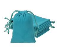 YELARXI Velvet Jewelry Bags with Drawstrings, Velvet Earring Gift Bags Wedding Favor Pouch 4 x 5 Inch Fit for Jewelry Candy Christmas Party Graduation Birthday Easter - (10 Pack, Blue)