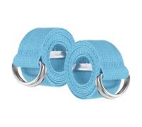 YELARXI Web Football Belt, Men Canvas Belt Web Flag Football D Ring, Adjustable Soccer Replacement Strap 51 Inch & 2 Pcs & Sky Blue -Fitting for (Men/Women/Outdoor/Sports/Practise)