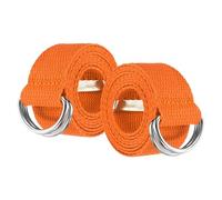 YELARXI Web Football Belt, Men Canvas Belt Web Flag Football D Ring, Adjustable Soccer Replacement Strap 51 Inch & 2 Pcs & Orange -Fitting for (Men/Women/Outdoor/Sports/Practise)
