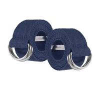 YELARXI Web Football Belt, Men Canvas Belt Web Flag Football D Ring, Adjustable Soccer Replacement Strap 51 Inch & 2 Pcs & Sapphire Blue -Fitting for (Men/Women/Outdoor/Sports/Practise)