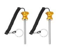 YELARXI Weight Stack Pin, Weight Gym Pin Strength Training Equipment Replacement with Pull Rope, 0.3 x 3.9 Inch Fit for Commercial Home Gym Club Machine Accessories (2 Pack, Gold)