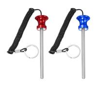 YELARXI Weight Stack Pin, Weight Gym Pin Strength Training Equipment Replacement with Pull Rope, 0.3 x 4.7 Inch Fit for Commercial Home Gym Club Machine Accessories (2 Pack, Blue/Red)
