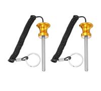 YELARXI Weight Stack Pin, Weight Gym Pin Strength Training Equipment Replacement with Pull Rope, 0.3 x 3.1 Inch Fit for Commercial Home Gym Club Machine Accessories (2 Pack, Gold)