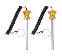 YELARXI Weight Stack Pin, Weight Gym Pin Strength Training Equipment Replacement with Pull Rope, 0.3 x 4.7 Inch Fit for Commercial Home Gym Club Machine Accessories (2 Pack, Gold)