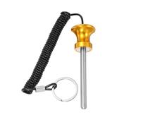 YELARXI Weight Stack Pin, Weight Gym Pin Strength Training Equipment Replacement with Pull Rope, 0.3 x 3.1 Inch Fit for Commercial Home Gym Club Machine Accessories (Gold)