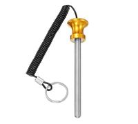 YELARXI Weight Stack Pin, Weight Gym Pin Strength Training Equipment Replacement with Pull Rope, 0.4 x 4.7 Inch Fit for Commercial Home Gym Club Machine Accessories (Gold)