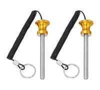 YELARXI Weight Stack Pin, Weight Gym Pin Strength Training Equipment Replacement with Pull Rope, 0.4 x 3.9 Inch Fit for Commercial Home Gym Club Machine Accessories (2 Pack, Gold)