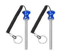 YELARXI Weight Stack Pin, Weight Gym Pin Strength Training Equipment Replacement with Pull Rope, 0.4 x 4.7 Inch Fit for Commercial Home Gym Club Machine Accessories (2 Pack, Blue)