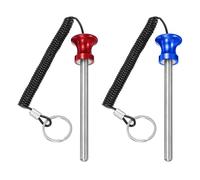 YELARXI Weight Stack Pin, Weight Gym Pin Strength Training Equipment Replacement with Pull Rope, 0.4 x 4.7 Inch Fit for Commercial Home Gym Club Machine Accessories (2 Pack, Blue/Red)