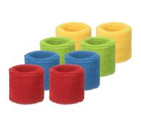 YELARXI Wristbands Sweatbands, Sports Wrist Bands Moisture Wicking Absorbent 3 x 2" & 8 Pack & Classic Colors - Fit For(Tennis/Basketball/Running/Workout/Youth/Men/Women)