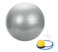YELARXI Yoga Ball, Exercise Ball 21.7" & PVC & Grey Anti-Slip Stability Pilates Extra Thick Birth Workout with Pump - Fitting for (Gym Balance Fitness Core Workout)