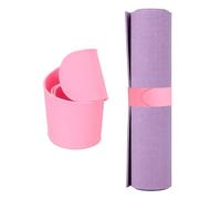 YELARXI Yoga Mat Strap Slap Band, One Snap Yoga Mat Slap Band for Keep Mats Tightly Rolled Adjustable Exercise Mat Sling Holder - Fitting for (Women Pilates/Gym Workout), Light Pink