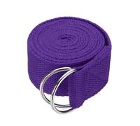 YELARXI Yoga Strap for Stretching, Athletic Stretch Band 5.9ft & Purple with Adjustable Metal D Ring Buckle Yoga Bands - Fitting for (Pilates/Physical Fitness/Gym Workout Dance)