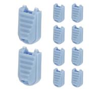 YELARXI Zipper Pull Tabs Cord End Tips Plastic Shoelace End Clips, Cord Lock Clips Fit for Paracord Drawstrings Backpack Lanyard Loops Shoes - (10 Pack, Light Blue)