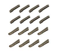 YELARXI Zipper Repair Kit, Metal Zipper Latch Slider Retainer Insert Pin Top Bottom Stoppers, #10 Fit for Jacket Coat Sewing Accessories (8 Pair, Bronze)