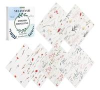 Yelasenari Swedish Dishcloths for Kitchen Reusable 6 Pack Kitchen Towels No Odor Quick-Drying Papaya Reusable Paper Towels Reusable Paper Towels Washable for Countertop, Sink, and Kitchen Flower