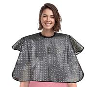 YELEGAI Professional Waterproof Hair Dye Cape, Suitable for Hair Color, Shampoo, Make-up and More, 30 x 33 inches, Black, Unisex, Salon Cape