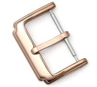 YELEMEABHB 10 12 14 16 18 20 22mm Stainless Steel Watch Buckle for Leather Band Clasp Replacement for Universal Accessor Watch Clasp(Rose Gold-16mm)
