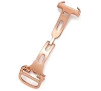 YELEMEABHB 12 14 16mm 18mm 20mm Stainless Steel Folding Buckle for Leather Strap Buckle Women Men's Universal Belt Watch Clasp Accessories Watch clasp(Rose Gold,18mm)