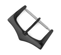 YELEMEABHB 12mm 14mm 16mm 18mm 20mm 22mm Stainless Steel Watch Buckle for Leather Strap Clasp Accessories with Tool Watch Clasp(Black-18mm)