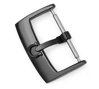 YELEMEABHB 14mm 16mm 18mm 20mm Stainless Steel Watch Buckle Clasp Accessories Replacement for Leather Strap with Tool Watch Clasp(12mm Black)