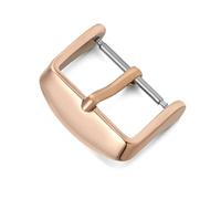 YELEMEABHB 16 18 20 22 24mm 316L Stainless Steel Watch Buckle Metal Clasp Replacement for Universal Band Accessories Watch Clasp(Rose Gold-18mm)