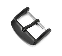 YELEMEABHB 16 18 20 22 24mm 316L Stainless Steel Watch Buckle Metal Clasp Replacement for Universal Band Accessories Watch Clasp(Black-18mm)