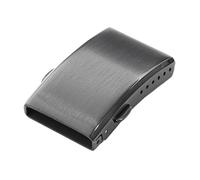 YELEMEABHB 16/18/20/22mm Watch Buckle Solid 316L Stainless Steel Brushed Folding Safety Extendable Adjustable Clasp Watch Clasp(Black 20mm)