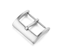 YELEMEABHB 16mm 18mm 20mm 22mm 304L Brushed Scrub Stainless Steel Watch Buckle Clasp Replacement for Leather Strap Gold Watch Clasp(Silver-16mm)