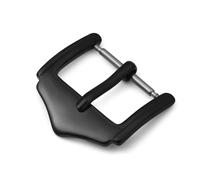 YELEMEABHB 16mm 18mm 20mm 22mm Stainless Steel Watch Buckle Silver Gold Black Rose Clasp Replacement for Leather Strap Watch Clasp(Black-16mm)