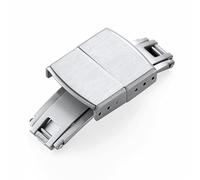 YELEMEABHB 16mm 18mm 20mm Stainless Steel Watch Buckle Double Clasp Replacement Fold for Rubber Strap Watch Clasp(18mm-no Box)
