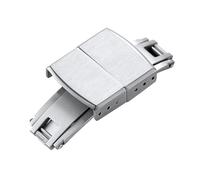 YELEMEABHB 16mm 18mm 20mm Stainless Steel Watch Buckle Double Clasp Replacement Fold for Rubber Strap Watch Clasp(16mm-no Box)