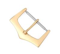 YELEMEABHB 18/20/22mm Stainless Steel Strap Buckle Silver Gold Black Bracelet Universal Metal Pin Clasp Replacement Fit for Leather Watch Band Watch Clasp(G-22mm)