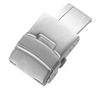 YELEMEABHB 18mm 20mm 22mm 24mm 304L Stainless Steel Push Button Diver Clasp Watch Band Soild Cast Buckle Fit For Seiko Fit For Citizen Watch Buckle Watch clasp(Silver,22mm)