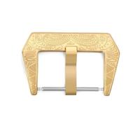 YELEMEABHB 18mm 20mm 22mm 24mm Carved Stainless Steel Watch Buckle Clasp Replacement for Silicone Strap Universal Watch Clasp(Gold-20mm)