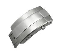 YELEMEABHB 18mm 20mm Solid Stainless Steel Deployment Clasp Fit For Breitling Buckle Avenger Series Waterproof Rubber Leather Strap Pin Buckle Watch clasp(Silver fold,18mm)