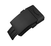 YELEMEABHB 18mm 20mm Solid Stainless Steel Deployment Clasp Fit For Breitling Buckle Avenger Series Waterproof Rubber Leather Strap Pin Buckle Watch clasp(Black Matte,18mm)
