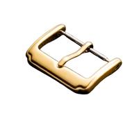 YELEMEABHB 18mm 20mm Universal Black Stainless Steel Watch Buckle Replaceable Accessories Fit for Nylon Leather Belt Repair Part Watch Clasp(Gold 20mm)