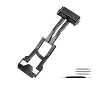 YELEMEABHB 18mm 22mm Solid Stainless Steel Buckle Fit For Hublot Big Bang Silicone Leather Strap With Tool Watch Clasp Button Silver Black Gold Watch clasp(Black)